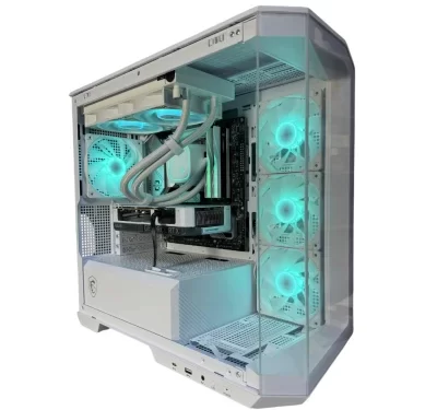 MSI Powered Advanced Gaming PC, Core i9-14900K 14th Gen, Dual GeForce RTX 4060 Ti 8GB, 64GB (2x 32GB) DDR5 6000 MHz, 1TB NVMe SSD, 750W, AIO Cooler