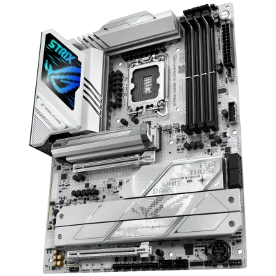 asus_rog_strix_z890-a_gaming_wifi_lga_1851_atx_motherboard_3_ ASUS ROG STRIX Z890-A GAMING WIFI LGA 1851 ATX Motherboard, Z890 Chipset, 4x DIMM slots, max. 192GB, DDR5, 5x M.2 slots and 4x SATA 6Gb/s, PCIe 5.0, Wi-Fi 7 & BT v5.4, White | 90MB1I90-M0EAY0