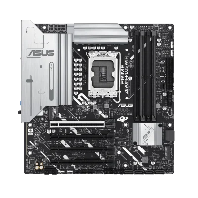 ASUS PRIME Z890M-PLUS WIFI LGA1851 mATX Motherboard, Z890 Chipset, 4 x DIMM slots, max. 192GB, DDR5, 3 x M.2 slots and 6 x SATA 6Gb/s, PCIe 5.0, Wi-Fi 7 & BT v5.4, USB 20Gbps Type-C | 90MB1J80-M0EAY0