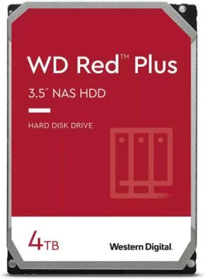 WD Red Plus 4TB SATA 6Gb/s 3.5" NAS Hard Disk Drive, , Up to 180 TB/yr Workload Rate, 5400 RPM Class, 256MB Cache, 3D Active Balance Plus, NASware Firmware for Compatibility | WD40EFPX