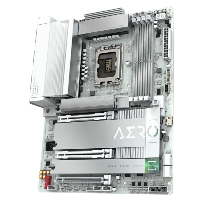 GIGABYTE Z890 Aero G LGA 1851 ATX DDR5 Motherboard, Intel Z890 Express Chipset, 4x DIMM Slots, Up to 256GB Max Memory, Wi-Fi 7 & BT5.4, 2x PCIe 5.0 x16 Slots, 5x M.2 Slots, White | Z890-AERO-G